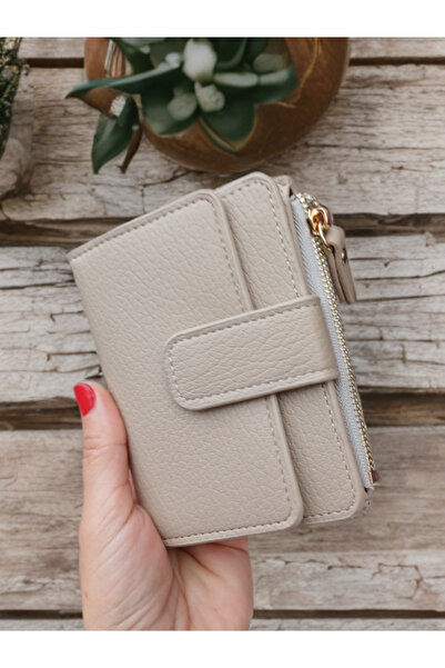 KY Women's Ecru Wallet Card Holder a Quality Soft Leather Small Size