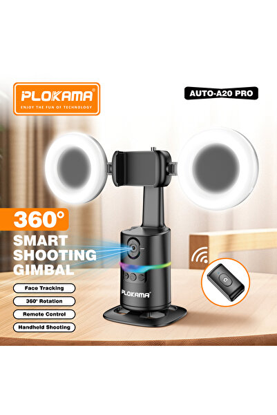 PLOKAMA مثبت هاتف ذكي AUTO A20 Pro بتقنية الذكاء الاصطناعي لتتبع الوجه بزاوية...
