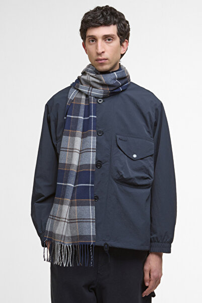 Barbour Galingale Tartan Atkı TN38 Grey Midnight Tartan