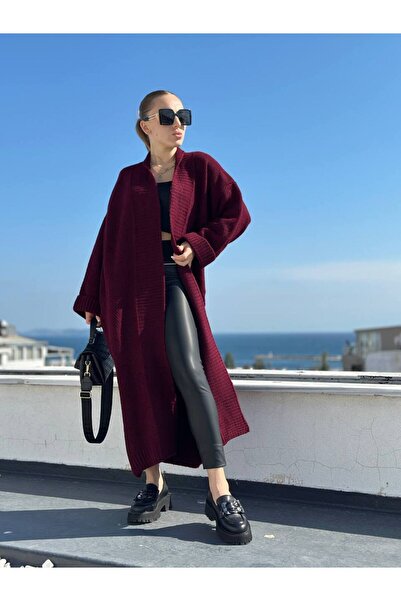 MİVTO Oversized Cashmere Long Cardigan