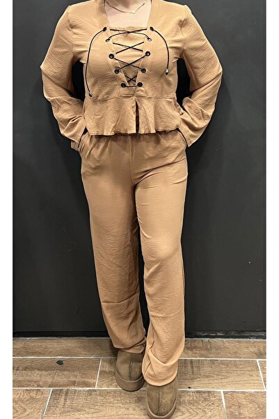 Asil Collection Long-Sleeved Muslin Fabric Suit
