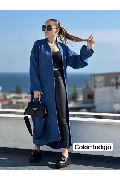 MİVTO Oversized Cashmere Long Cardigan