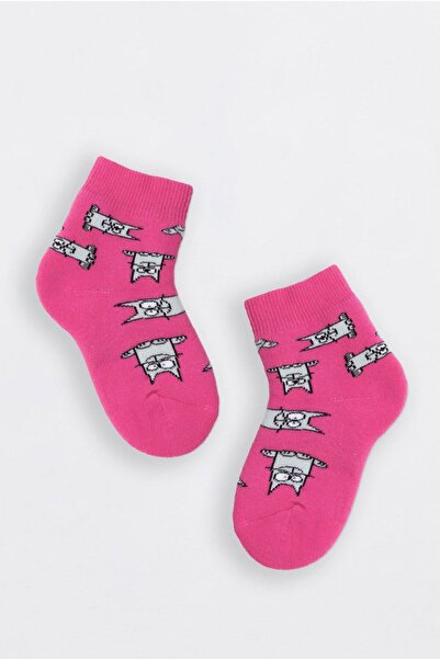 Conte Elegant Children's fleece socks with "Cats" pattern, Conte Kids Sof-Tik...
