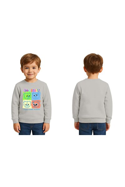 SEDİRLİ Ursuleț unisex cu imprimeu Copii Swae tricou 3 fire cu borduri