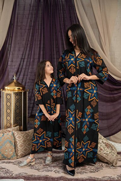 AFandina جلابية الام والبنت راقية بنقشة مميزة لإطلالة متفردة SM -26