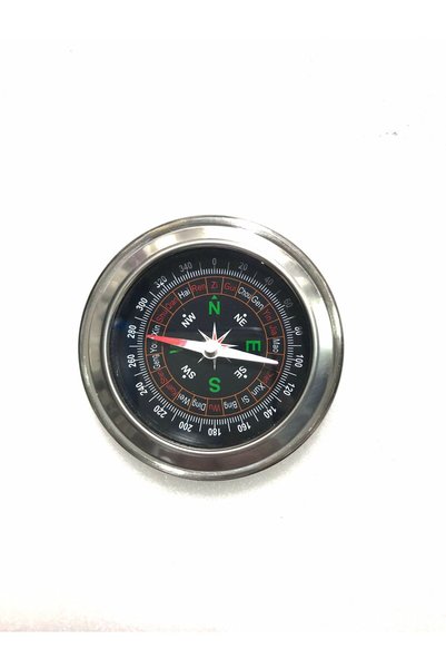 BGA XXL Large Size Metal Chrome Compass Camping Outdoor Water-Resistant Compass Compass 80X13Mm