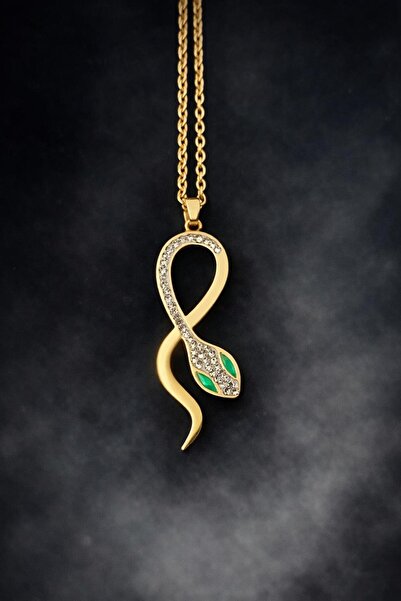 Shae Jewelry قلادة نسائية من الفولاذ المقاوم للصدأ من يشان جولد