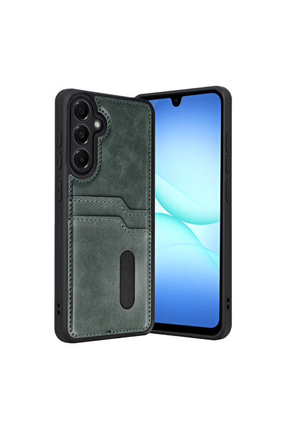 NewFace Samsung Galaxy A17 5g Leather Case with Sara Card Holder - Green