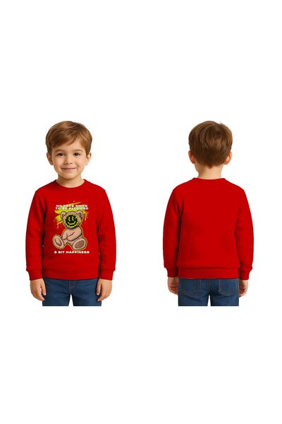 SEDİRLİ سترة للأطفال من الجنسين على شكل دب مطبوع مصنوعة من 3 خيوط