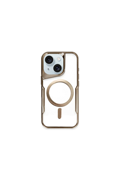 NewFace iPhone 15 Plus Case Boyi Magsafe Silicone Cover - Brown
