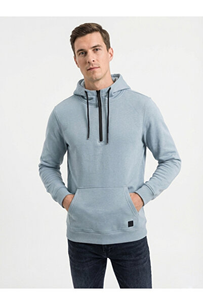 dcn giyim 1985 Hooded Zipper Detailed 3-Thread Sweatshirt-23235