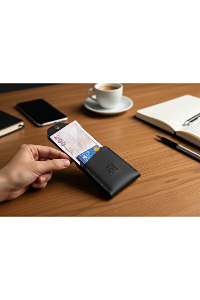 DEDE Hakiki Deri Kartlık & Mini Cüzdan – Para Bölmeli, El Yapımı, Unisex