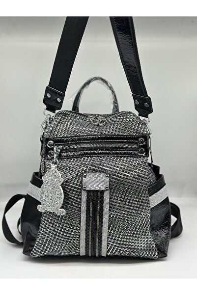 LOTUS AYAKKABI & ÇANTA İthal Hasır Efektli Sırt ve Omuz Çantası