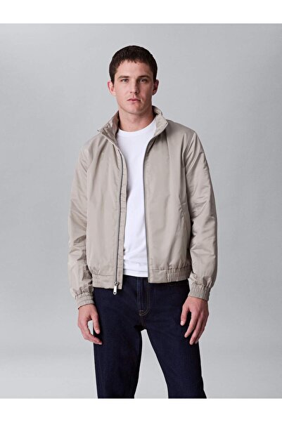 Calvin Klein Ls Padded Harrington Jacket Beige Men's Jacket