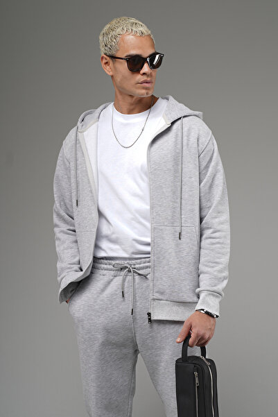 Butik Trend Biz Hooded Regular Mold Fleece-Lined Lower Upper Set