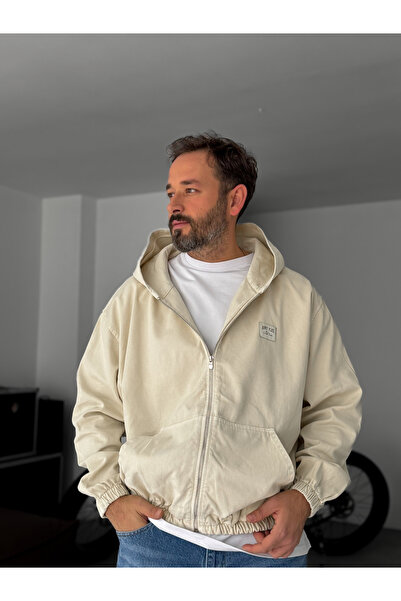 BYBASICMAN Blugi bej cu glugă Swea tricou JJ-139