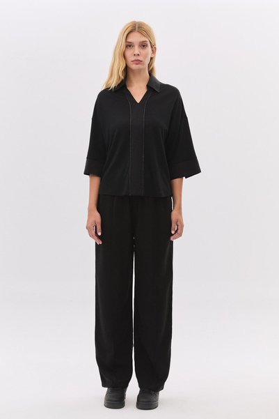 DAIDO Wide leg ribbed pants