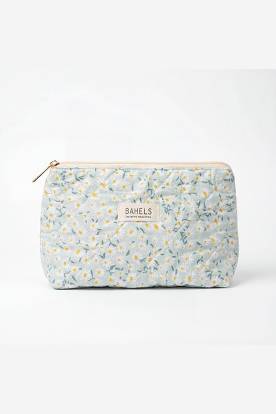 BAHELS Mint Daisy Makeup Bag