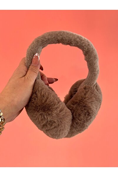 La She Accessories غطاء أذن قطيفة قابل للطي من المنك