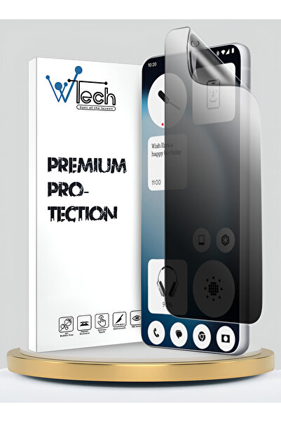 Wtech فيلم حماية شفاف رقيق ومرن مضاد للتجسس من نوع هيدروجيل ممتاز لهاتف Nothi...