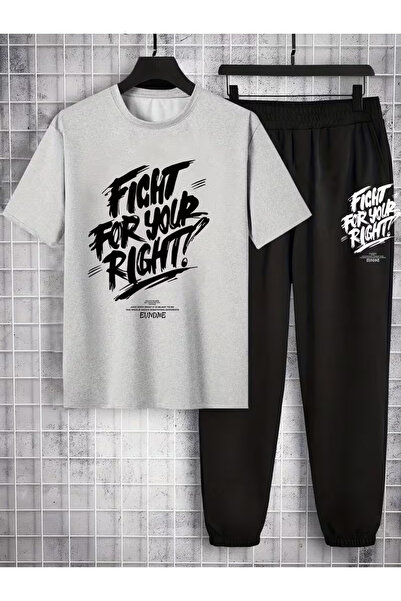 PENTHİLUS Unisex Fight for Your Right Printed Bottom Top Set