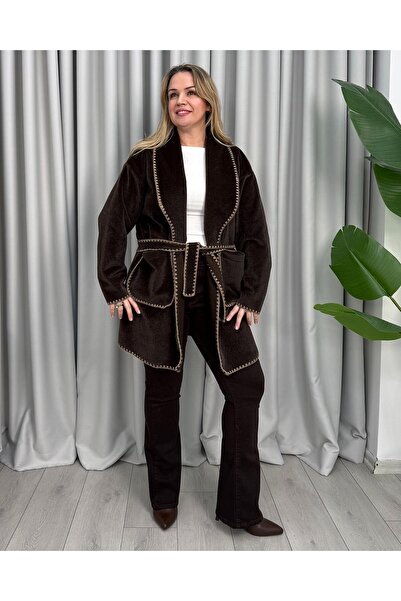 FUNDA سترة ألارا تاي تي فروت كارديجان باللون البني