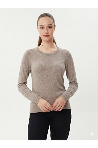 Twister Jeans BT 2277 O Yaka Likralı Kadın Pamuk Triko Kazak