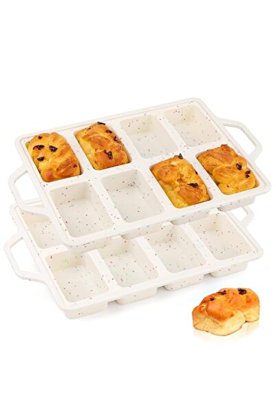 Generic Vinino Silicone Mini Loaf Pans with Metal Reinforced Frame-2 Pack, No...