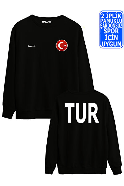 hakuof TUR Baskılı Türkiye Sweatshirt Orijinal Bayraklı Milli Takım