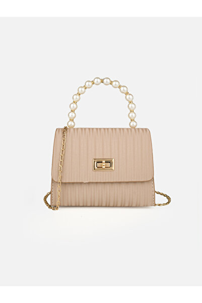 HONEY BAG Geantă de mână și de umăr pentru femei Pera, cu mâner, curea cu lanț, capac de blocare