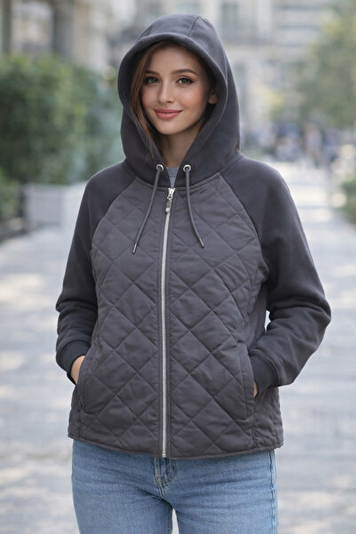 PALMERO Kadın Ceket Kapüşonlu Kapitoneli