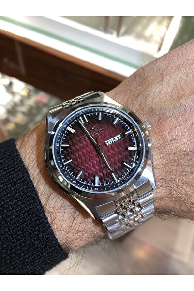 Slazenger Waterproof Men's Wristwatch with Steel Calendar Day Display and Butterfly Clip