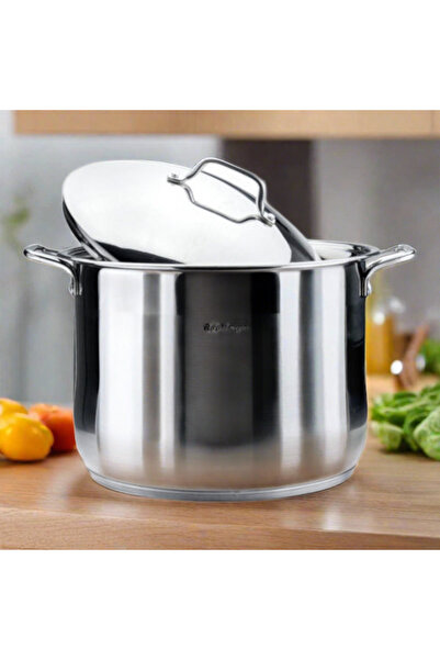 dealshopromania Stainless steel pot 22 L with lid 34 x 26 cm, Bachmayer BM-3426