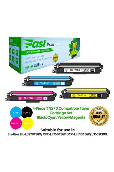 Fast Print 4-Piece TN-273 Compatible Toner Cartridge Set Black/Cyan/Yellow/Magenta