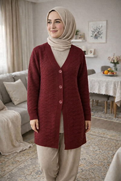 WE AND ME Women's Buttoned Knitwear Cardigan Casual Comfortable Cut