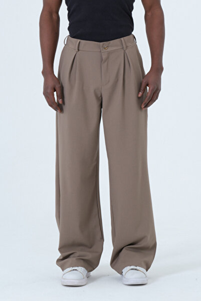 RELAXL Baseni Wide Wide Leg Oversized Palazzo Mink Trousers Men