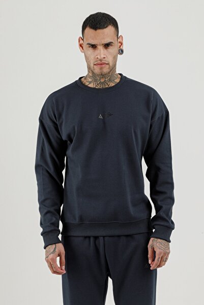 Airlife سترة كلابي آي آر زون للرجال برقبة دائرية باللون الأزرق الداكن