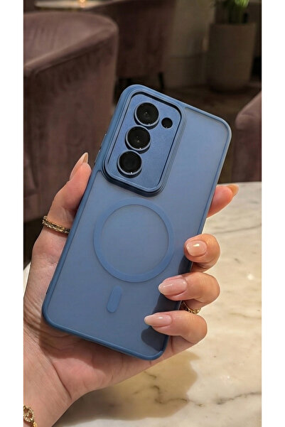 Hatreds Redmi 15 Uyumlu Magsafe Desenli Mat Şeffaf Silikon Kılıf – Kamera Kor...