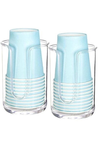 Generic Youngever 2 Pack Plastic Disposable Paper Cup Dispenser, Re-usable Pl...