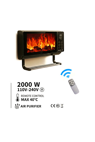 3Q Smart electric heater with digital LED display and different temperature levels (remote control)