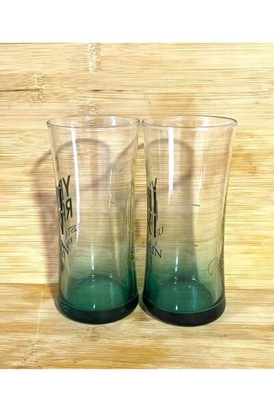SANAT TACİRİ 6 ADET CAM BARDAK YEŞİL RENK RAKI BARDAĞI USTALARIN RAKISI