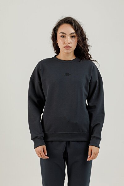 Airlife سترة نسائية من Clubby IR ZONE برقبة دائرية باللون الأزرق الداكن