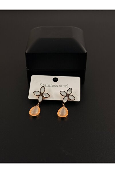 kamilasilver Pearl Detailed Dangle Steel Earrings – Stylish & Elegant Women