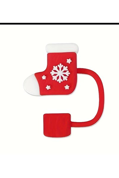 alisa غطاء شفاطة ترمس ثلاثي الأبعاد منقوش لرأس السنة - قابل لإعادة الاستخدام