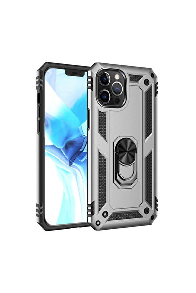 NewFace Iphone 12 pro max case sofia ring silicone cover - silver