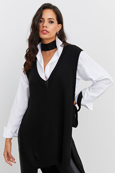 Be Best Women's Black Knitwear Sweater Be271