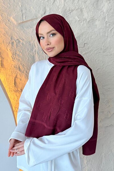 Şulemoda Giyim Σάλι από οργανικό βαμβάκι μπορντό