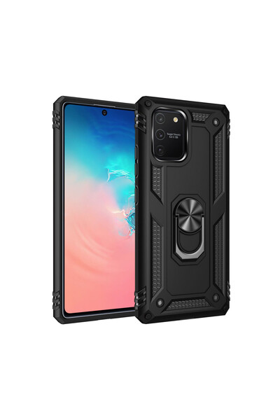 NewFace غطاء حماية سامسونج جالاكسي A91 / S10 لايت من السيليكون مع حلقة صوفيا ...