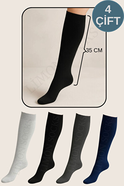 Limon Socks Șosete pentru femei Șosete lungi până la genunchi (4 perechi) 100...