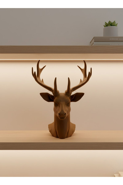 Leyaton ieg™ Dekoratif Kahverengi Geyik Biblo Salon ve Raf Dekoru RVRSTR